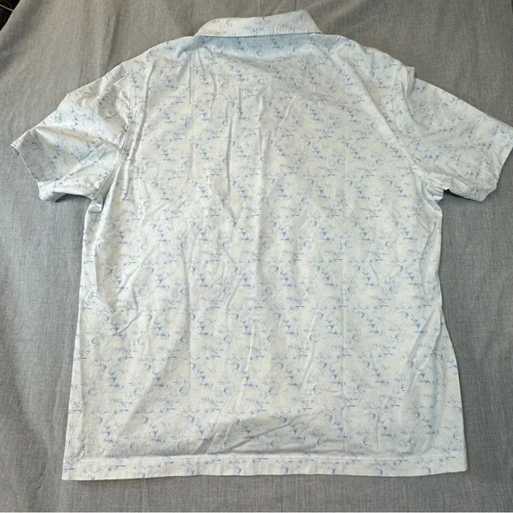 Bugatchi Men's OOOHCotton Leaf Print Polo Shirt - Picture 2 of 10